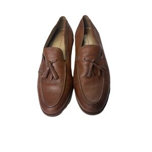 Tommy Bahama Shoes Mens 10 Brown Leather Filip Loafers Dress Casual Slip On